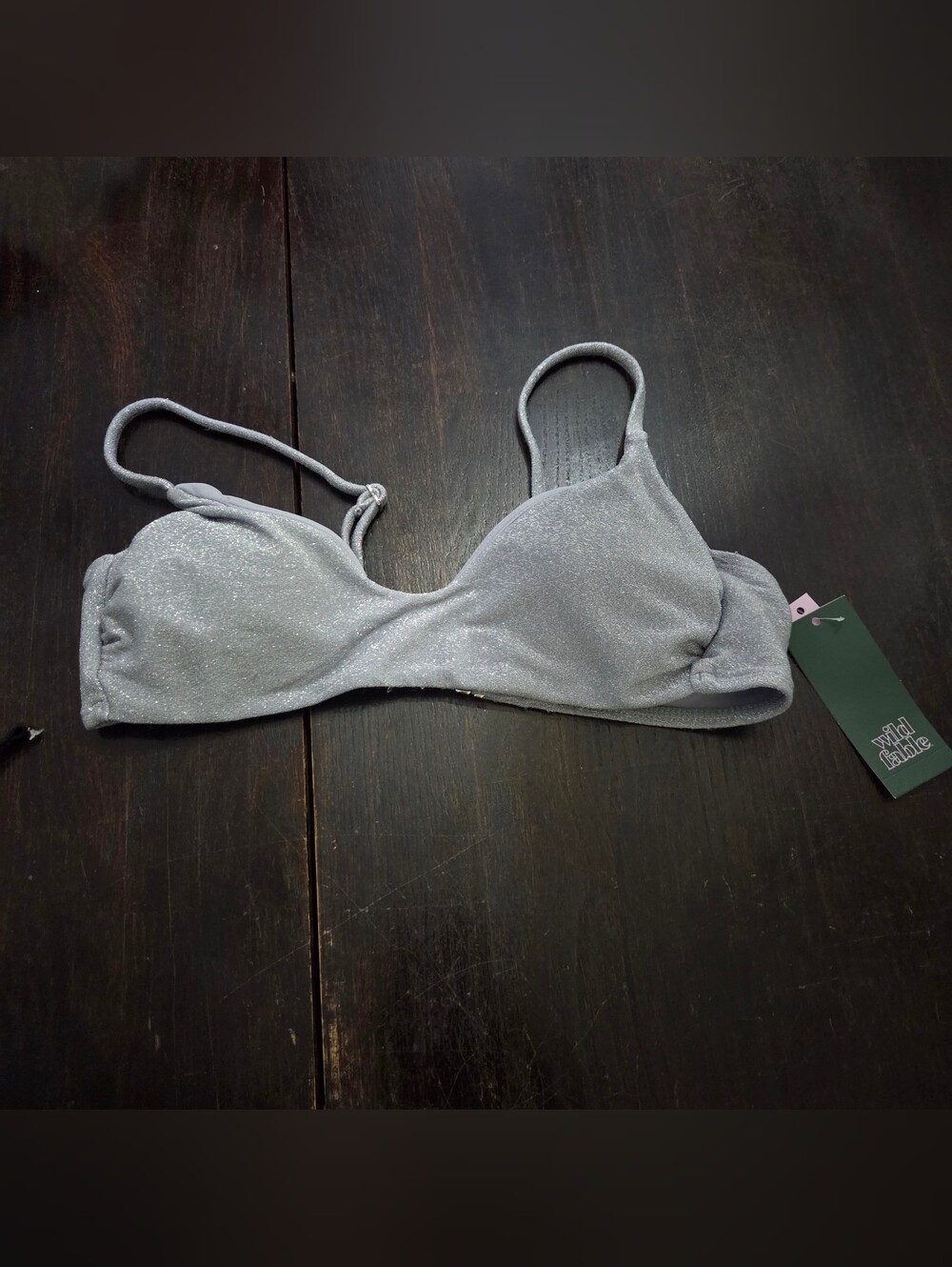 wild fable Light Silver Shimmery Bralette